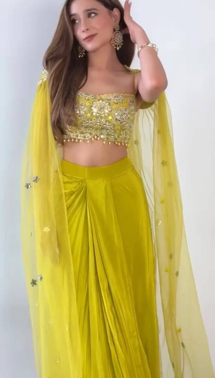 Indo Western Dhoti Suit With Shrug