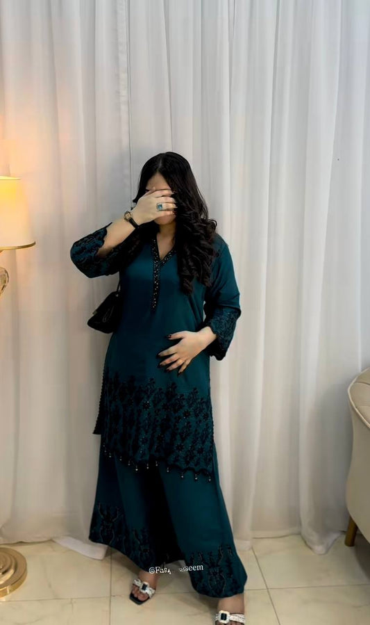 Rama Color Vichitra Silk With Embroidery And Sequence Work Suit