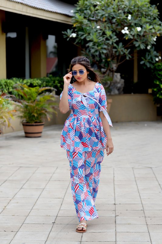 Varicolored Printed Cotton Co-Ord Set