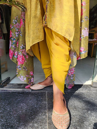 Stylish Yellow Colour Indowestern Dhoti Suit With Shrug