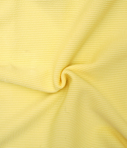 Women Solid Round Neck Cotton Blend Yellow T-Shirt