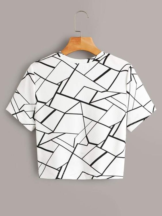 White Colour Half Sleeve Digital Print TShirt For Women