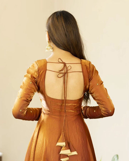 Designer Fandy Silk Wear Thread And Sequence Work Gown